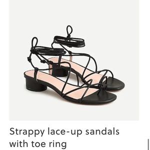 Jcrew strappy lace up sandals